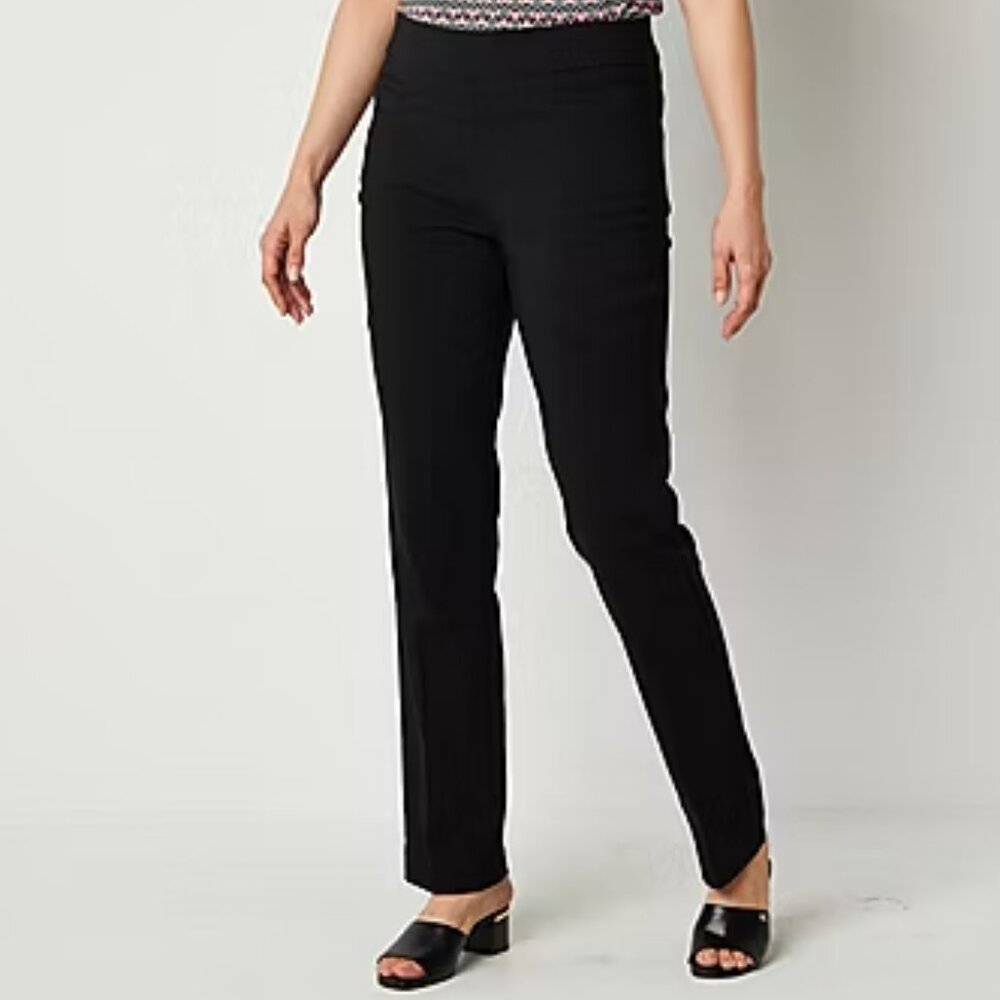 Liz Claiborne "Lisa" mid-rise Straight leg pull on Pants